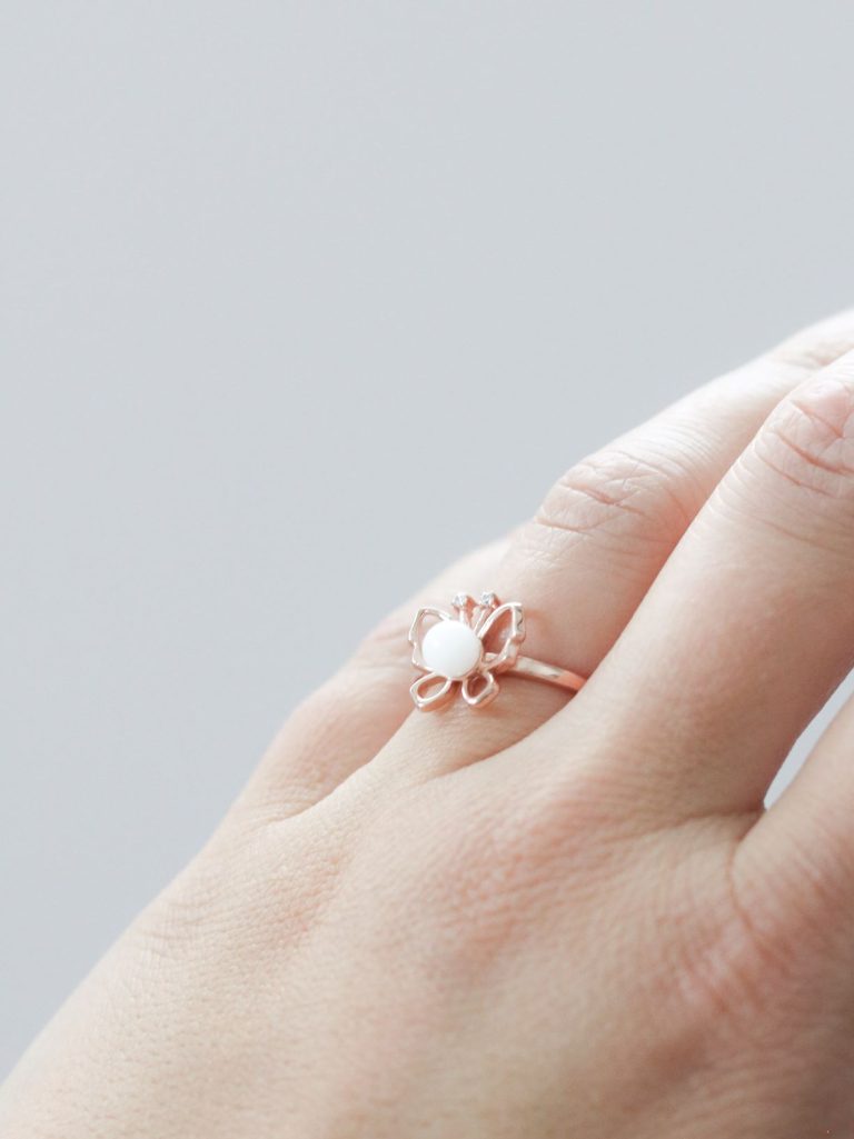 Bague Lait Maternel Papillon La Joie En Rose